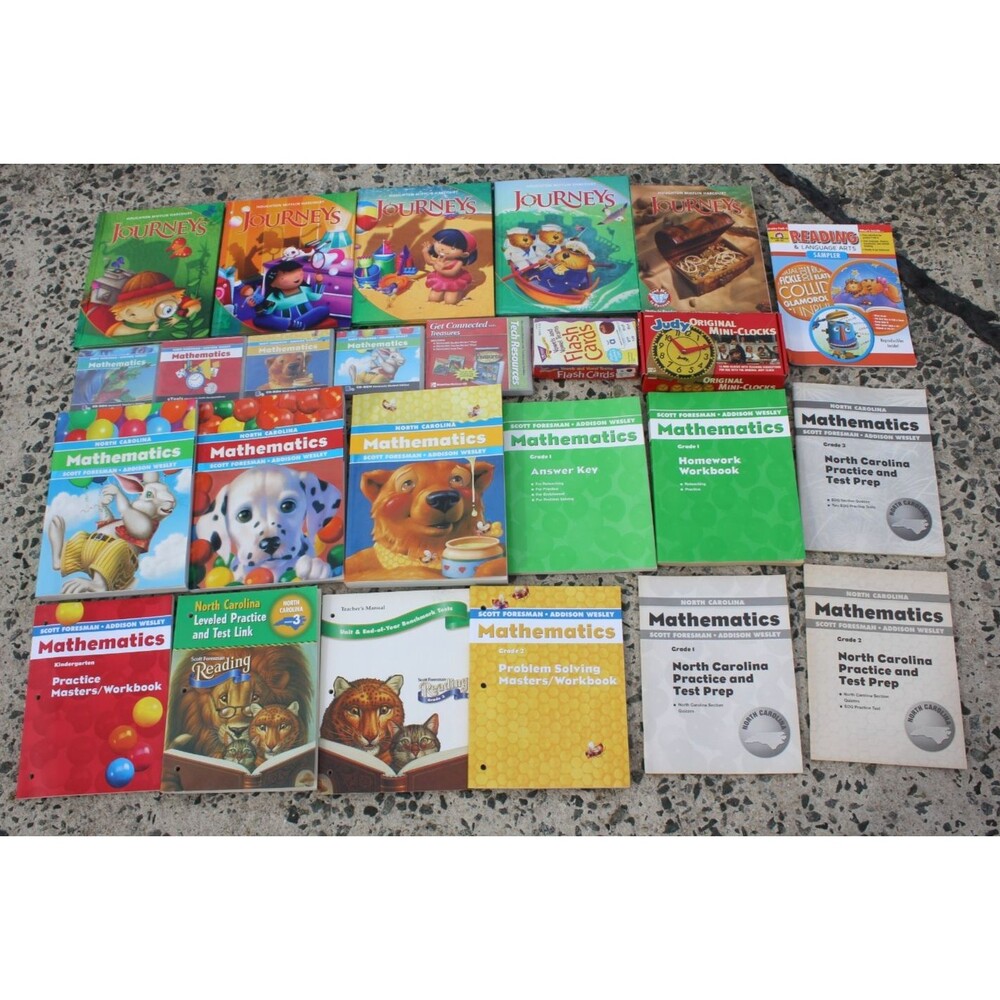 Lot Of 25 Scott Foresman Grade 1-2-3 Mathemetics Reading Journeys Homeschool NC